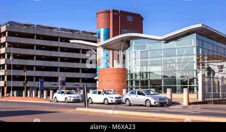 Buildings of transport hub in daylight. Pretoria, South Africa - March 6, 2018: Stock Photo