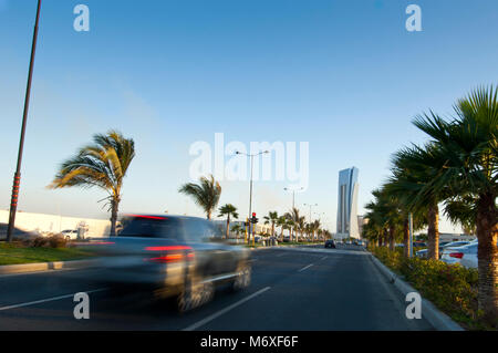 Courniche Shore Street at The Red Sea in Jeddah, Saudi Arabia Stock Photo