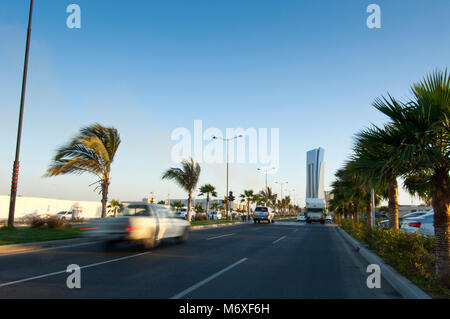 Courniche Shore Street at The Red Sea in Jeddah, Saudi Arabia Stock Photo