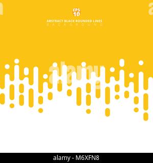 Abstract yellow mustard Rounded Lines Halftone Transition. Vector Background Illustration Stock Vector