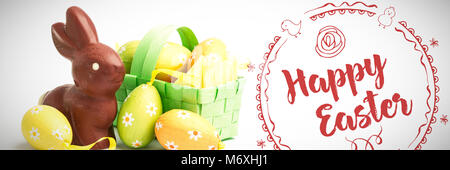 Composite image of happy easter red logo against a white background Stock Photo