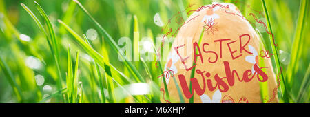 Composite image of happy easter red logo against a white background Stock Photo