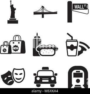 Travel icons for New York city illustration Stock Vector Image & Art ...