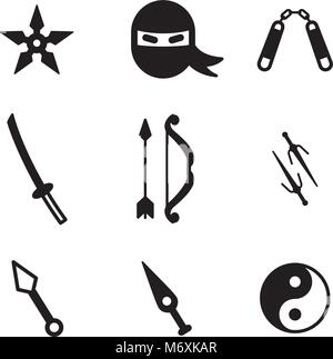 Ninja Icons Stock Vector