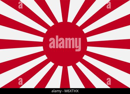 Rising Sun Flag of Japan vector eps10 Stock Vector