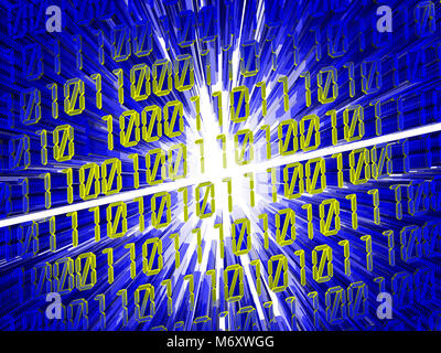 the numbers zero and one translucent glass. 3D illustration Stock Photo ...