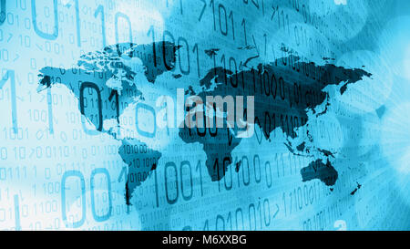 Cybercrime in cyber space, hackers attack Stock Photo