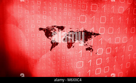 New cyber threats, cyber attacks computer network Stock Photo