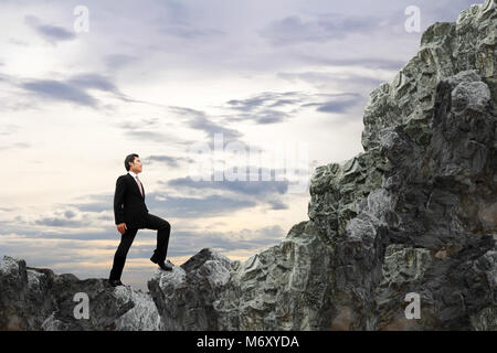 Concept business. Courage of businessman. Stock Photo