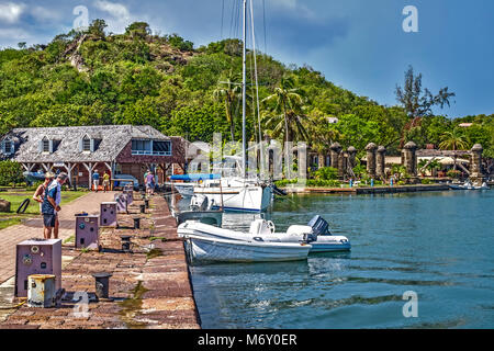 Nelsons Dockyard, Antigua West Indies Stock Photo
