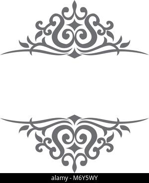 Emblem Template Classic Ornament Blank Stock Vector Image & Art - Alamy