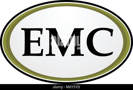 Letter EMC Real Estate Emblem Template Stock Vector