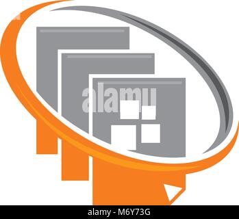 Documents circulation Logo Design Template Vector Stock Vector