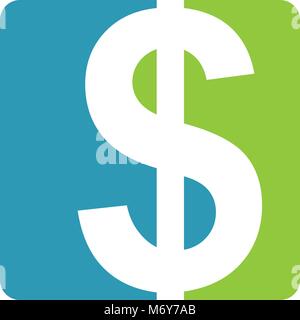 Modern icon Solution Letter Dollar Stock Vector