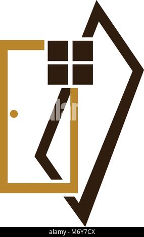Door and Windows Stock Vector