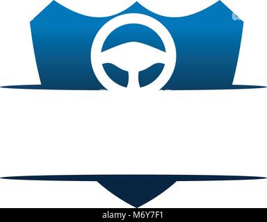 Driving School Logo Design Template Vector Stock Vector