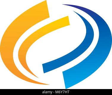 Dynamic Rotation Logo Design Template Vector Stock Vector