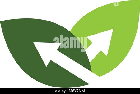 Growth Leaf Business Stock Vector