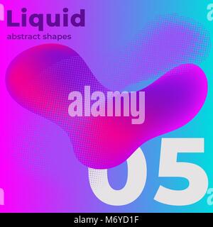 Liquid vector colorful shapes multicolor ink Stock Vector