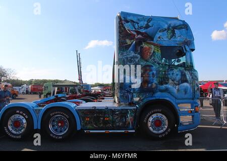 Custom Painted Lorries Stock Photo