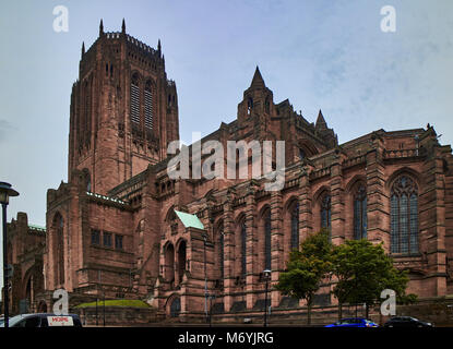 Liverpool Cathedral (official name Cathedral Church of Christ in Liverpool) is a Church of England cathedral in the city centre of Liverpool, England Stock Photo