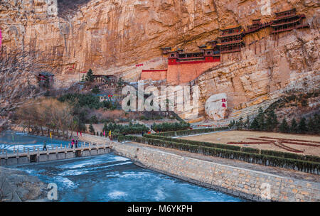 China; Henging temple of Hengshan. Datong Town. Shanxi Province. Stock Photo