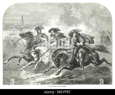 Charles I, fleeing the Battle of Naseby, 14 June 1645 Stock Photo