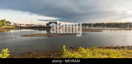 Bass Harbor, Maine, USA on Mount Desert Island, during Sunset Stock Photo