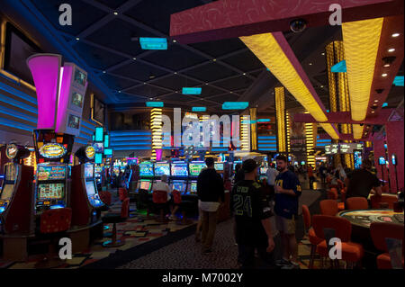 Interior of Planet Hollywood casino, Las Vegas, Nevada, USA. Stock Photo