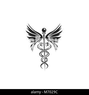 minimal logo of doctors symbol vector illustration. Stock Vector