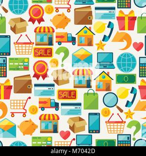 Internet shopping seamless pattern Stock Vector