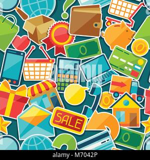 Internet shopping seamless pattern Stock Vector