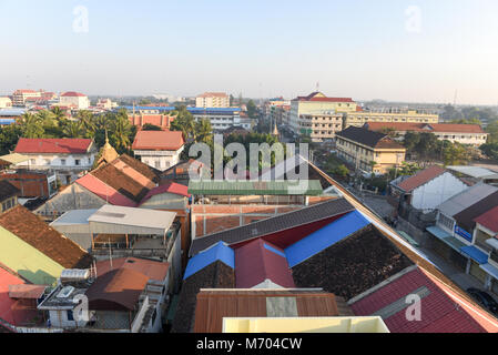 Battambang, Cambodia - 15 January 2018: overview of Battambang on Cambodia Stock Photo