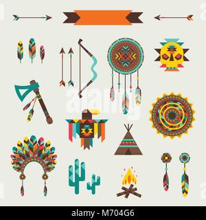 Ethnic seamless pattern in native style Stock Vector
