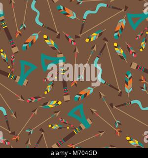 Ethnic seamless pattern in native style Stock Vector