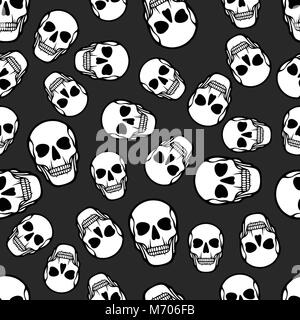Seamless pattern with skulls Stock Vector