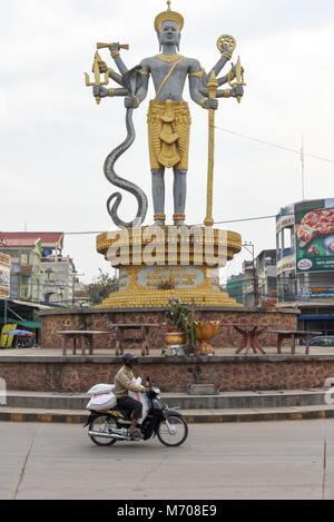 Battambang, Cambodia - 15 January 2018: street statue in Battambang City, Cambodia Stock Photo