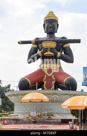 Battambang, Cambodia - 15 January 2018: Dambang Kranhoung statue at Battambang on Cambodia Stock Photo