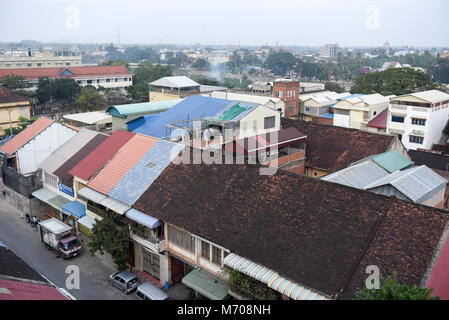 Battambang, Cambodia - 15 January 2018: overview of Battambang on Cambodia Stock Photo