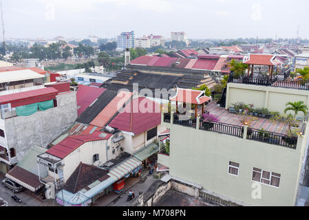 Battambang, Cambodia - 15 January 2018: overview of Battambang on Cambodia Stock Photo