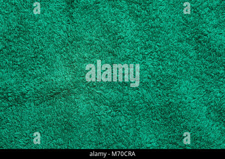 Texture of a green towel close-up Stock Photo