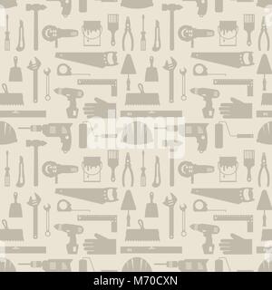 Seamless pattern with repair working tools icons Stock Vector