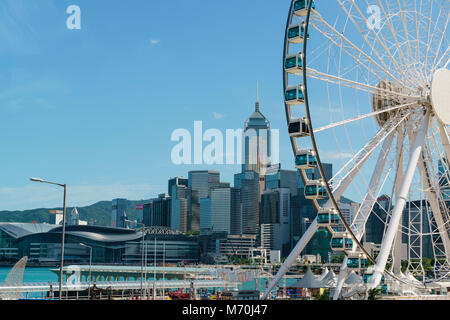 Hong Kong Observation Wheel, Hong Kong Island, Hong Kong Stock Photo
