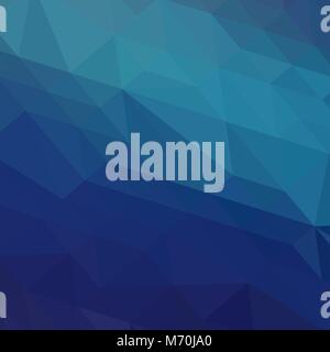 Blue Polygonal Background. Rumpled Triangular Pattern. Low Poly Texture. Abstract Mosaic Modern Design. Origami Style Stock Vector