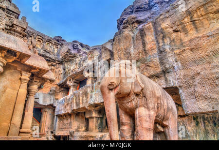 Indra Sabha, Ellora cave no 32. UNESCO world heritage site in Maharashtra, India Stock Photo