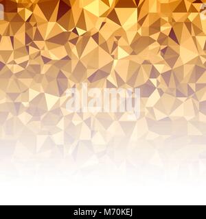 Orange Polygonal Background. Rumpled Triangular Pattern. Low Poly Texture. Abstract Mosaic Modern Design. Origami Style Stock Vector
