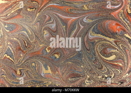 Marble abstract acrylic background. Nature marbling artwork texture. Golden glitter. Stock Photo
