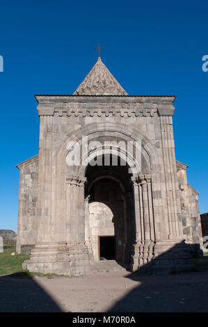 The Tatev Monastery is a 9th-century monastery located on a large basalt plateau near the Tatev village in Syunik Province in southeastern Armenia. Stock Photo