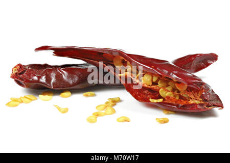 cayenne peppers isolated on white background Stock Photo