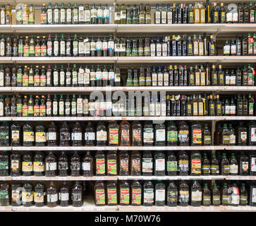 Olive oil in Spanish supermarket Stock Photo